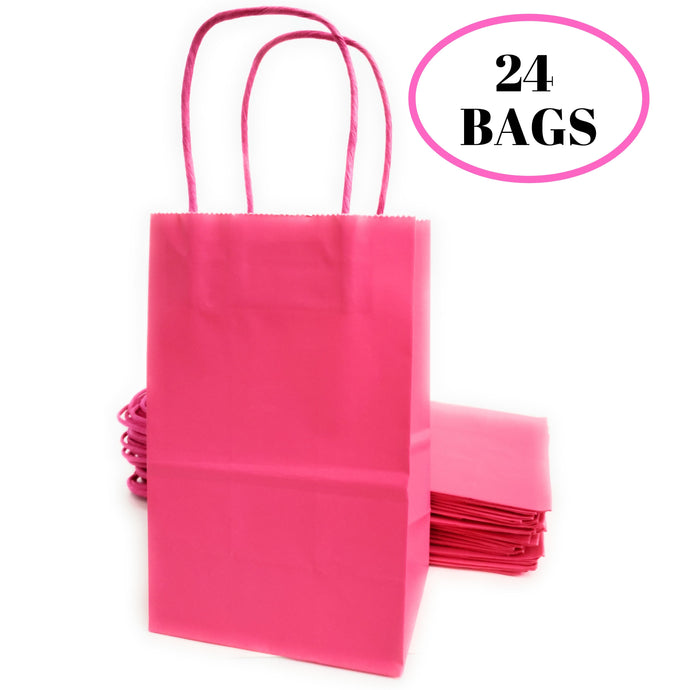 kelkaa Party Kraft Paper Bags - Hot Pink (5.25x3.5x8.5