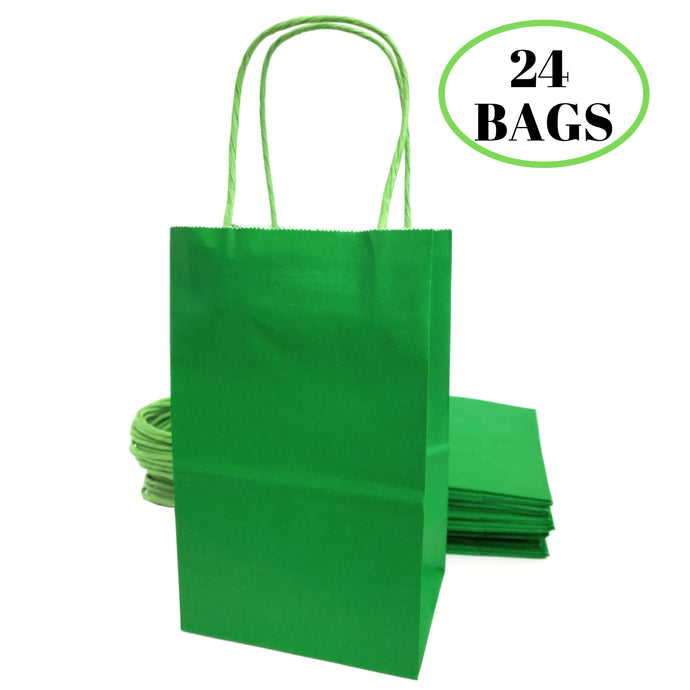 kelkaa Party Kraft Paper Bags - Green (5.25x3.5x8.5
