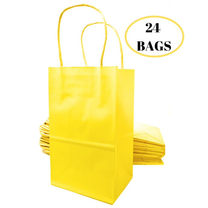 kelkaa Party Kraft Paper Bags - Yellow (5.25x3.5x8.5
