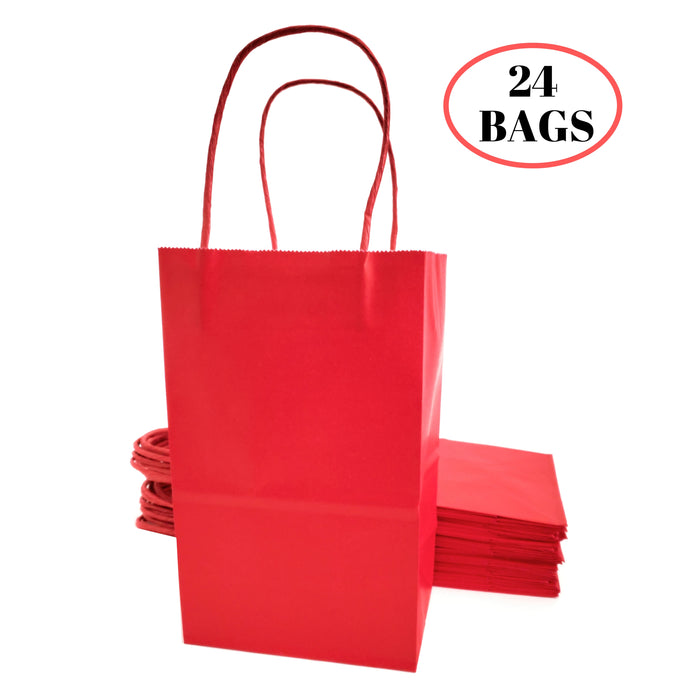 kelkaa Kraft Party Paper Bags - Red (5.25x3.5x8.5