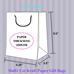 kelkaa Kraft Party Paper Bags - Assorted Pastel (5.25x3.5x8.5")