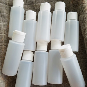 kelkaa 1oz HDPE Plastic Squeeze Bottles with White Flip Caps (Pack of 12)
