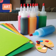 Load image into Gallery viewer, kelkaa 2oz HDPE Plastic Squeeze Bottles with Red Yorker Caps (Pack of 10)