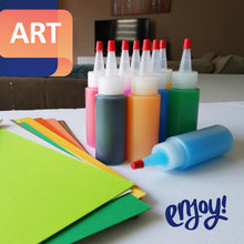 Load image into Gallery viewer, kelkaa 4oz HDPE Plastic Squeeze Bottles with Red Yorker Caps (Pack of 10)