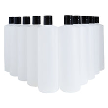 Load image into Gallery viewer, kelkaa 16oz HDPE Squeeze Plastic Bottles with Black Press Caps (Pack of 10)