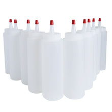 Load image into Gallery viewer, kelkaa 8oz HDPE Plastic Squeeze Bottles with Red Yorker Cap (Pack of 10)