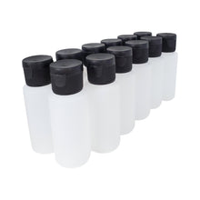 Load image into Gallery viewer, kelkaa 1oz HDPE Plastic Squeeze Bottles with Black Flip Caps (Pack of 12)