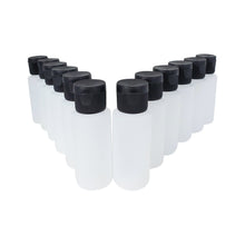 Load image into Gallery viewer, kelkaa 1oz HDPE Plastic Squeeze Bottles with Black Flip Caps (Pack of 12)