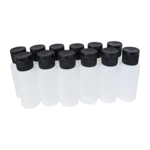 Load image into Gallery viewer, kelkaa 1oz HDPE Plastic Squeeze Bottles with Black Flip Caps (Pack of 12)