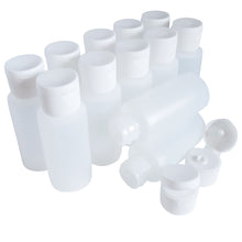 Load image into Gallery viewer, kelkaa 1oz HDPE Plastic Squeeze Bottles with White Flip Caps (Pack of 12)