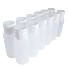 Load image into Gallery viewer, kelkaa 1oz HDPE Plastic Squeeze Bottles with White Flip Caps (Pack of 12)