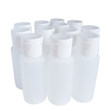 Load image into Gallery viewer, kelkaa 1oz HDPE Plastic Squeeze Bottles with White Flip Caps (Pack of 12)