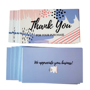 kelkaa Thank You for Your Purchase Cards 3.5 x 2 Inches (Pack of 50, 100, 150)