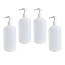 Load image into Gallery viewer, kelkaa 16oz Boston Round Bottles with White Smooth Lotion Pump - 28/410 (Pack of 4)