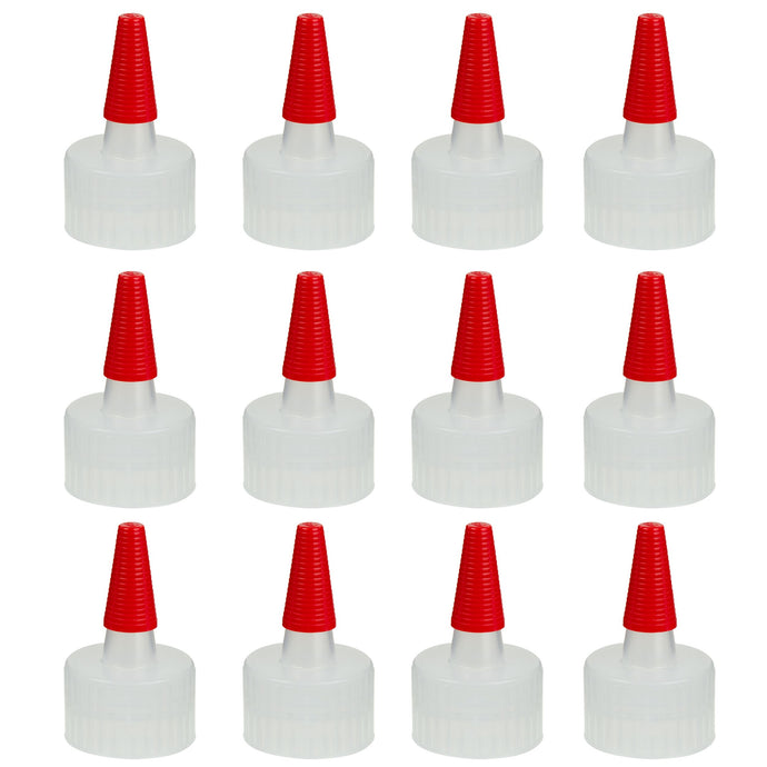 kelkaa 28/410 Yorker Natural Long Red Tip Caps - Pack of 12