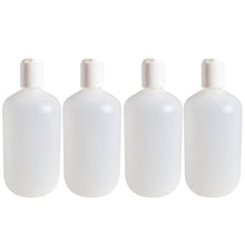 Load image into Gallery viewer, kelkaa 32oz Boston Round Plastic Bottles with White Press Caps - 28/410 Size (Pack of 4)