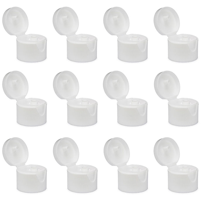 kelkaa White Flip Top Caps - 20/410 (Pack of 12)