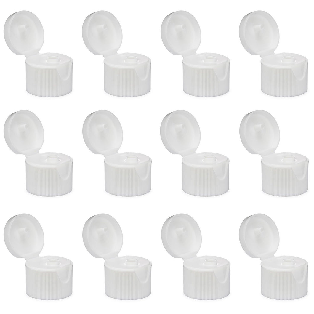 kelkaa White Flip Top Caps - 20/410 (Pack of 12)