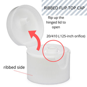kelkaa White Flip Top Caps - 20/410 (Pack of 12)