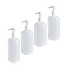 Load image into Gallery viewer, kelkaa 16oz Boston Round Bottles with White Smooth Lotion Pump - 28/410 (Pack of 4)