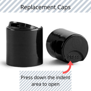 kelkaa Black Press Smooth Disc Top Caps 20/410