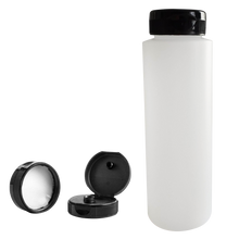 Load image into Gallery viewer, kelkaa 8oz HDPE Plastic Squeeze Bottles with Black Flip Top Caps