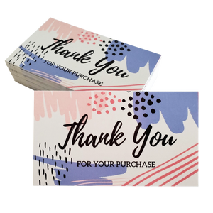 kelkaa Thank You for Your Purchase Cards 3.5 x 2 Inches (Pack of 50, 100, 150)