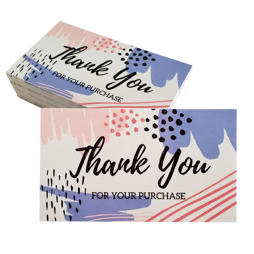 kelkaa Thank You for Your Purchase Cards 3.5 x 2 Inches (Pack of 50, 100, 150)