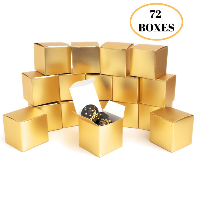 kelkaa Party Kraft Boxes - Gold Metallic (2x2x2