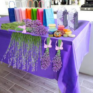 kelkaa 6 Pack Plastic Table Cover for Any Party Theme - 54" x 108" (Purple)