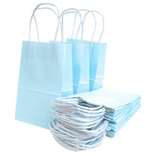 Load image into Gallery viewer, kelkaa Party Kraft Paper Bags - Light Blue (5.25x3.5x8.5&quot;)