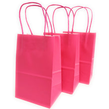 Load image into Gallery viewer, kelkaa Party Kraft Paper Bags - Hot Pink (5.25x3.5x8.5&quot;)