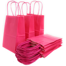 Load image into Gallery viewer, kelkaa Party Kraft Paper Bags - Hot Pink (5.25x3.5x8.5&quot;)