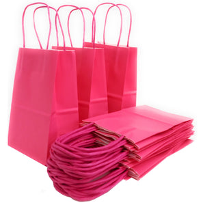 kelkaa Party Kraft Paper Bags - Hot Pink (5.25x3.5x8.5")