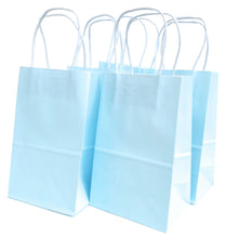 Load image into Gallery viewer, kelkaa Party Kraft Paper Bags - Light Blue (5.25x3.5x8.5&quot;)