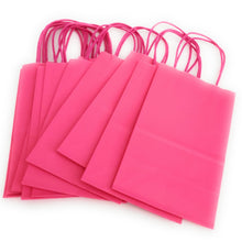 Load image into Gallery viewer, kelkaa Party Kraft Paper Bags - Hot Pink (5.25x3.5x8.5&quot;)
