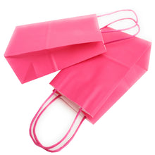 Load image into Gallery viewer, kelkaa Party Kraft Paper Bags - Hot Pink (5.25x3.5x8.5&quot;)