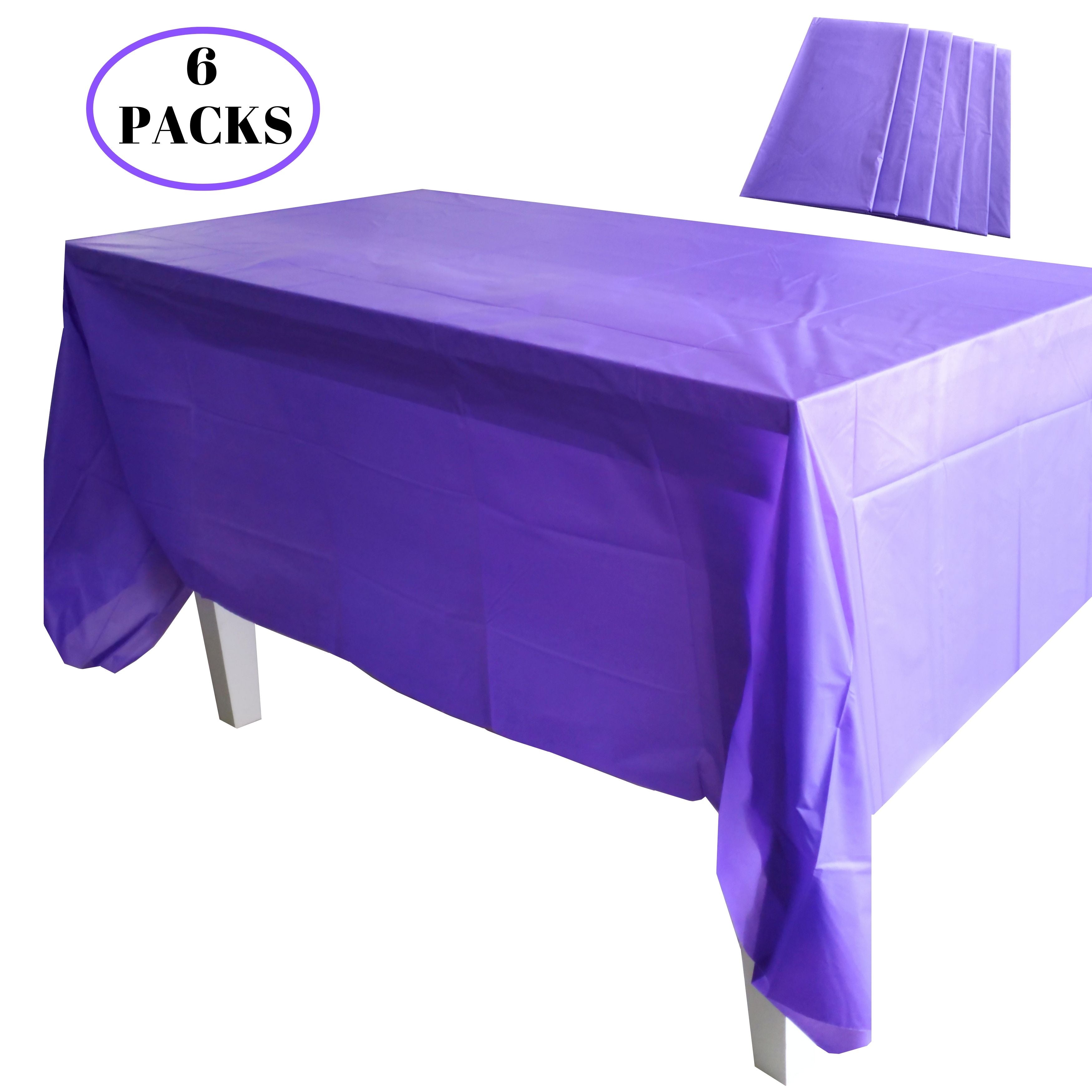 Amscan Purple 3-Ply Paper Table Cover - 54" X 108" Waterproof Liner, Party Supplies - View #4