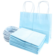 Load image into Gallery viewer, kelkaa Party Kraft Paper Bags - Light Blue (5.25x3.5x8.5&quot;)
