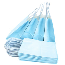Load image into Gallery viewer, kelkaa Party Kraft Paper Bags - Light Blue (5.25x3.5x8.5&quot;)