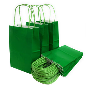 kelkaa Party Kraft Paper Bags - Green (5.25x3.5x8.5")