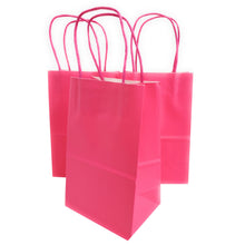Load image into Gallery viewer, kelkaa Party Kraft Paper Bags - Hot Pink (5.25x3.5x8.5&quot;)