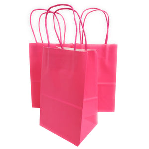 kelkaa Party Kraft Paper Bags - Hot Pink (5.25x3.5x8.5")