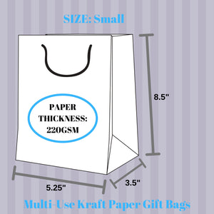 kelkaa Party Kraft Paper Bags - Light Blue (5.25x3.5x8.5")