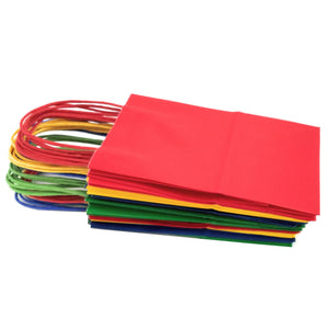 kelkaa Party Kraft Paper Bags - Primary Assorted Colors (5.25x3.5x8.5")