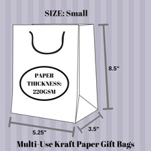 Load image into Gallery viewer, kelkaa Party Kraft Paper Bags - Primary Assorted Colors (5.25x3.5x8.5&quot;)