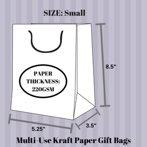 kelkaa Party Kraft Paper Bags - Primary Assorted Colors (5.25x3.5x8.5")