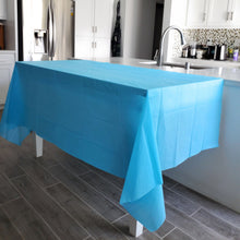 Load image into Gallery viewer, kelkaa 6 Pack Plastic Table Cover for Any Party Theme - 54&quot; x 108&quot; (Turquoises Blue)