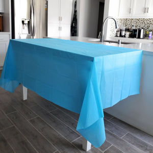 kelkaa 6 Pack Plastic Table Cover for Any Party Theme - 54" x 108" (Turquoises Blue)