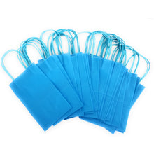 Load image into Gallery viewer, kelkaa Party Kraft Paper Bags - Turquoise Blue (5.25x3.5x8.5&quot;)